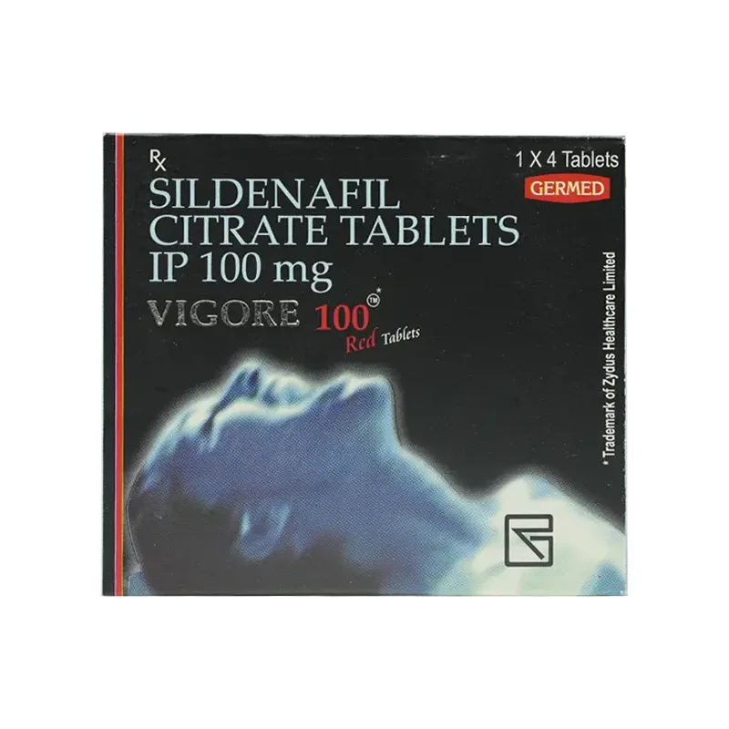 威格拉 VIGORA 100mg 4顆裝|德國紅魔快速起效30分鐘 高性價比ED治療首選